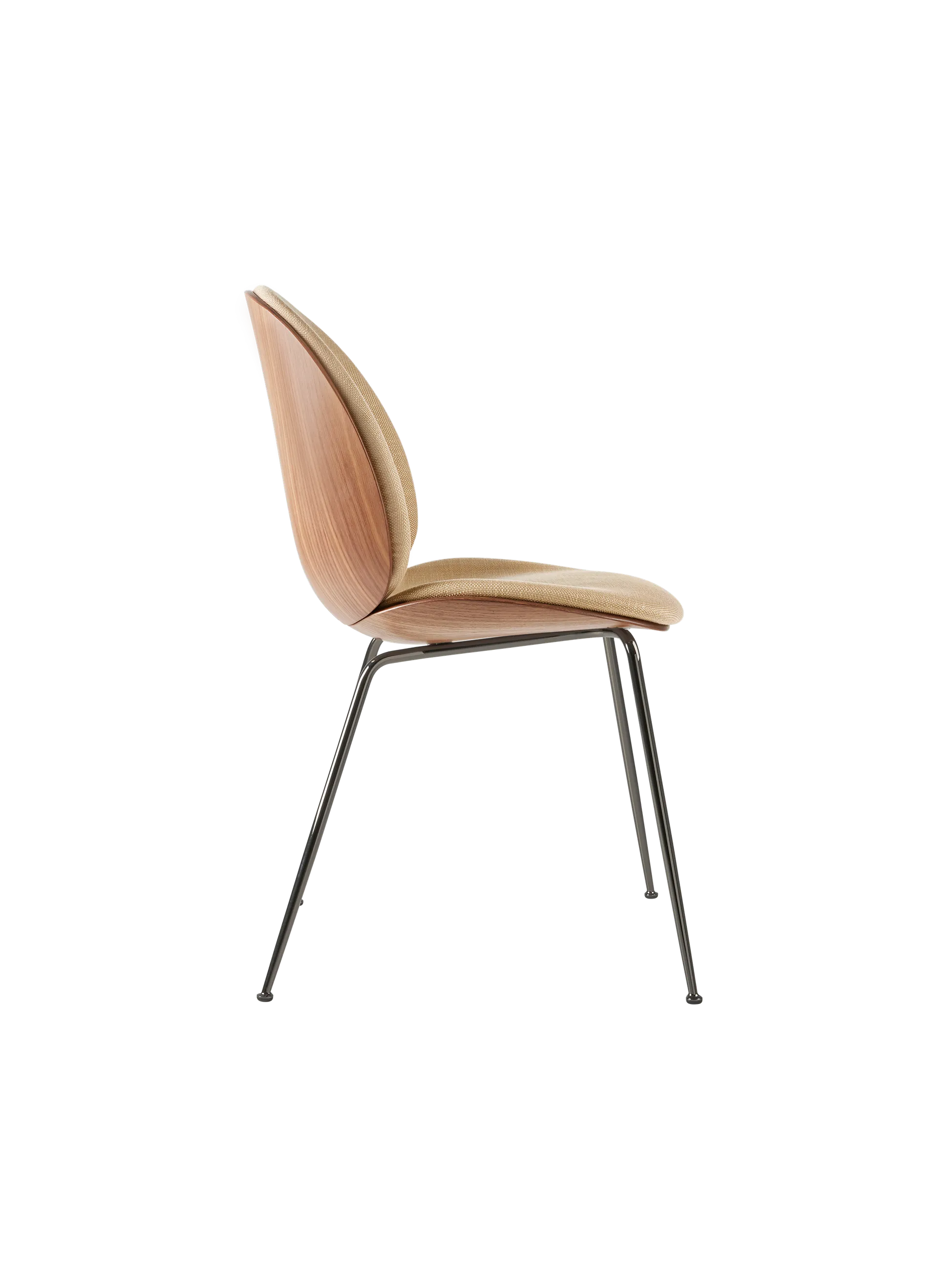 GUBI Beetle Dining Chair, 3D Veneer - Front Upholstered